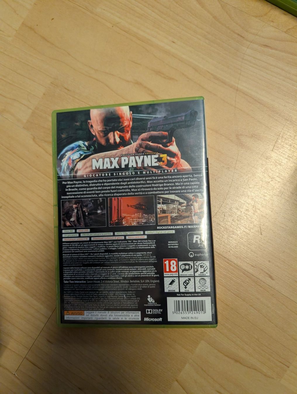 Jeux: Max Payne 3 Microsoft Xbox 360 – D'occasion à Giubiasco par Tici__nerd_Giubiasco 1