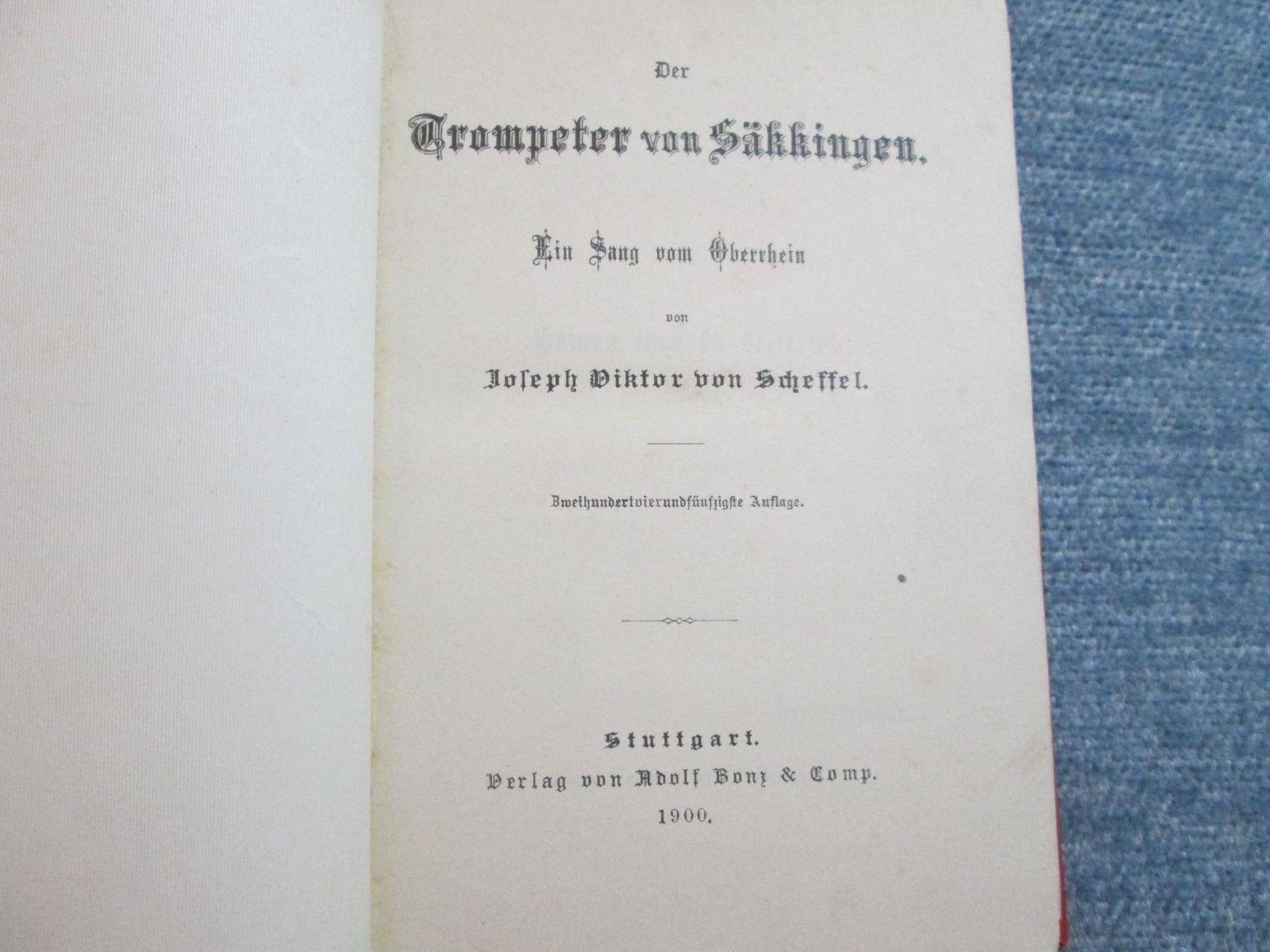 Libri: Der Trompeter von Säkkingen – Usato da Neuchâtel venduto da Dualseele 2