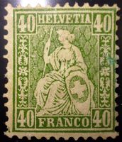 Sitzend Helvetia Nr 34 * Kat. 2200.-