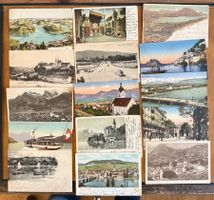 200 AK lot  Suisse - Anciennes cartes endommagées