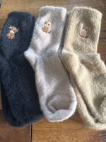 3x Kuschelsocken - flauschig weich-Wohlfühlen- Zeit für Dich
