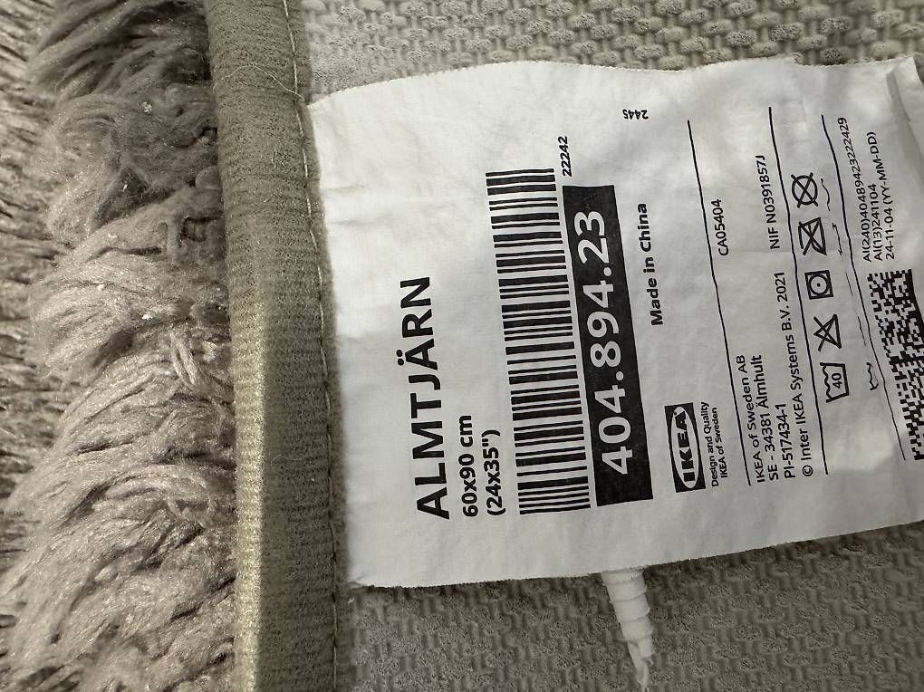Ikea Tappeti: Badematten 60x90cm dunkelgrau – Usato da Oberbüren venduto da dijbdn 4