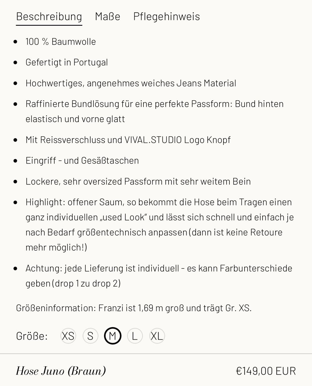 Jeans: Vival Studio Hose Juno, braun - Gr. M – Nuovo (secondo la descrizione) da Luzern venduto da maarteii 3