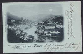 Baden Teilansicht Nachtkarte