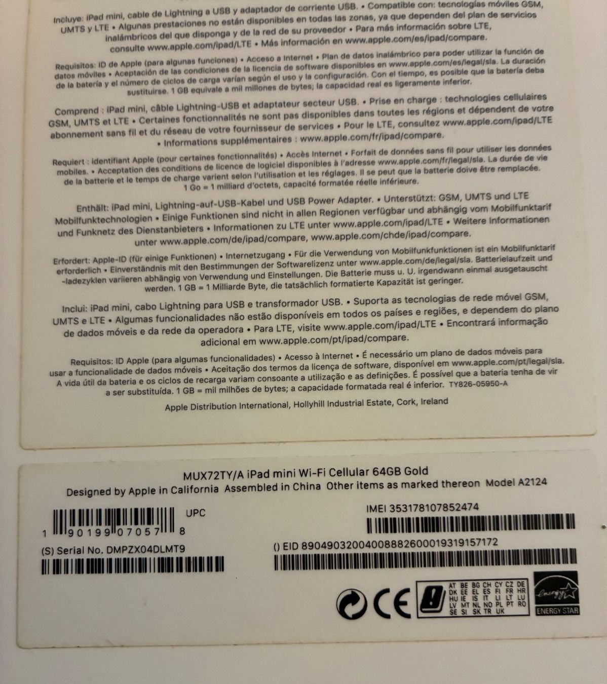 Apple Tablet PC: iPad mini 5. Gen. A2124 / 64 GB 7.9" – Usato da Urdorf venduto da Obelix10 3