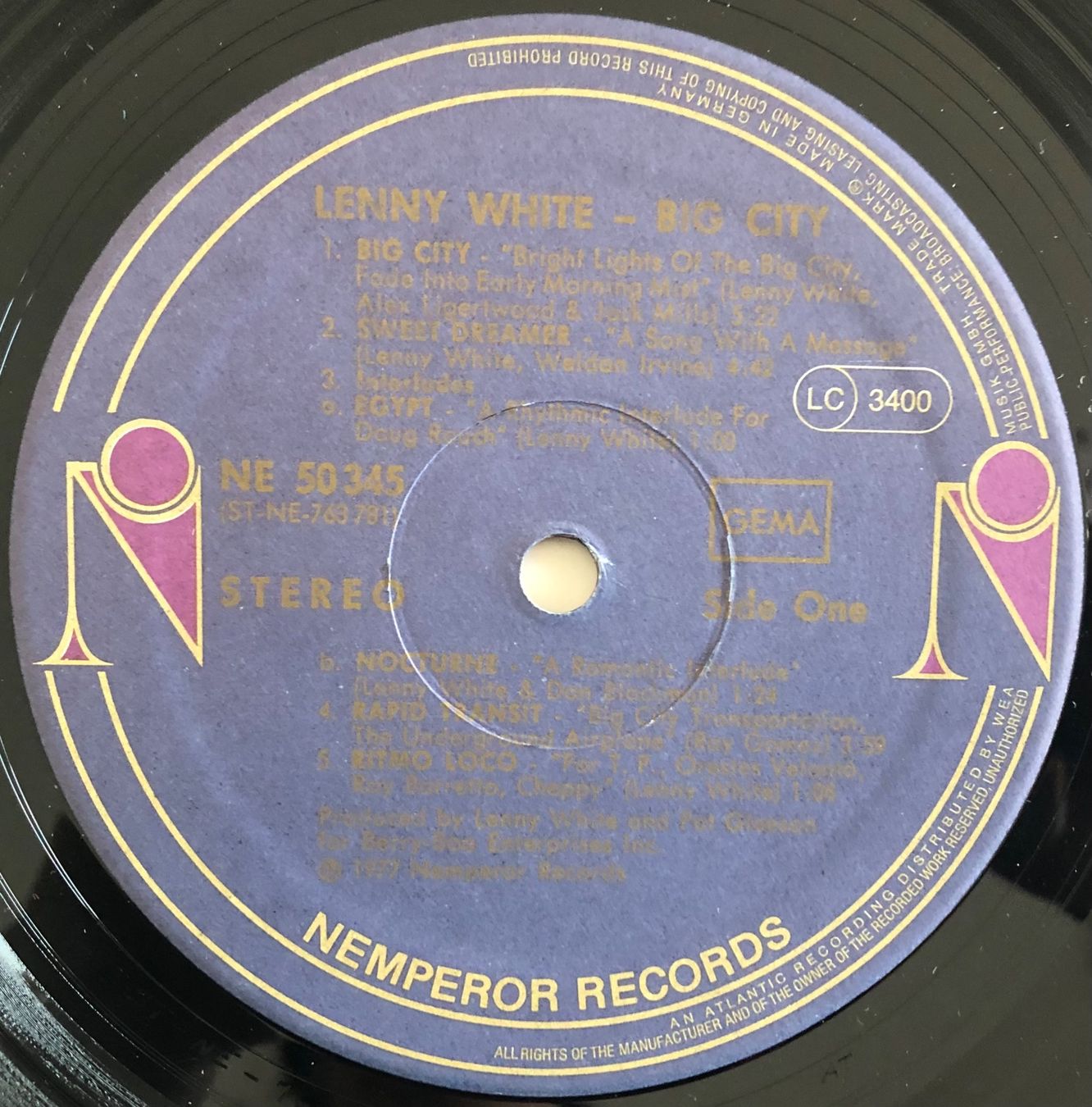 Dischi in vinile: LENNY WHITE - BIG CITY – Usato da Poliez-Pittet venduto da Newtown-Records 3
