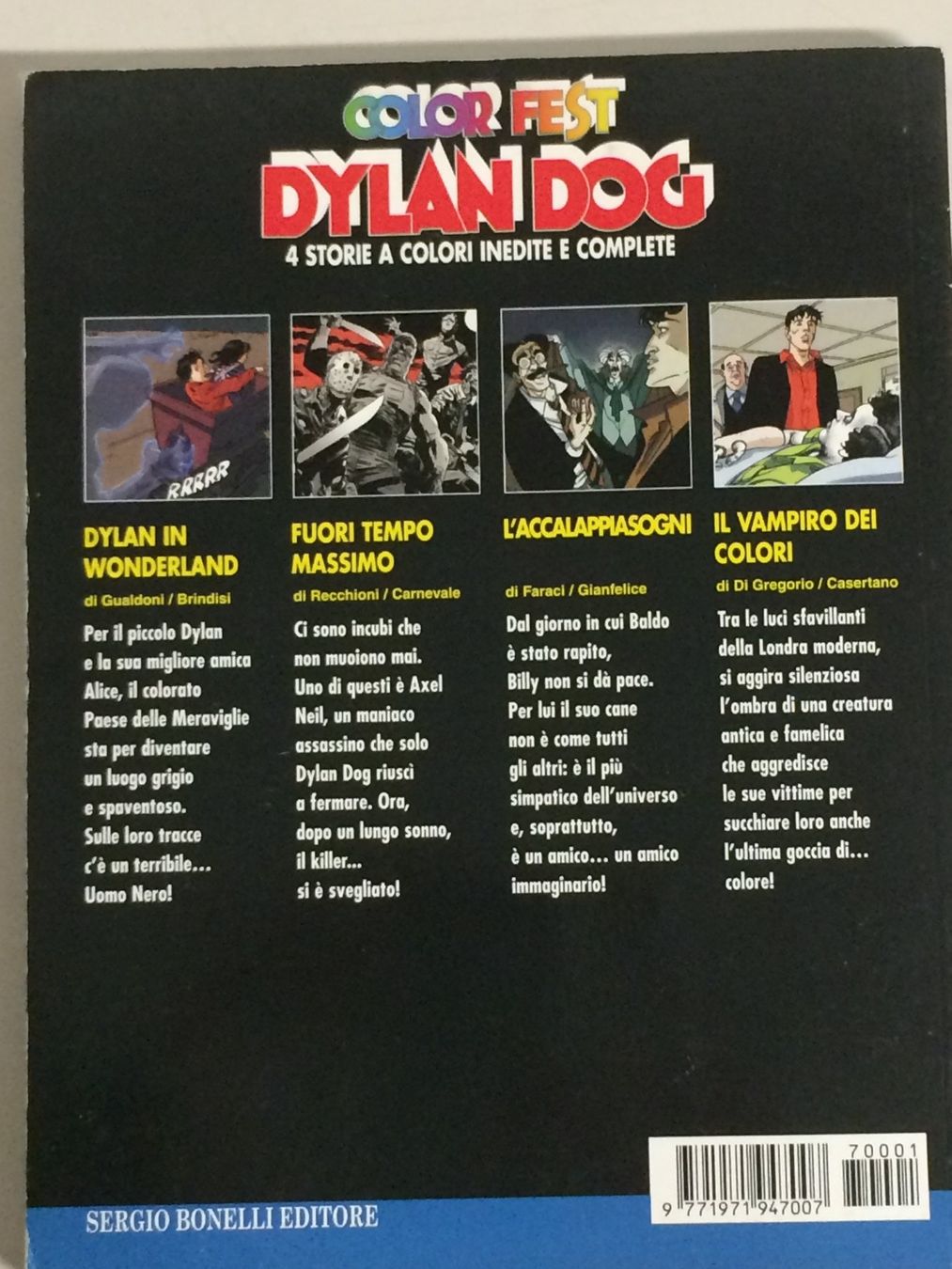 Comics: DYLAN DOG COLOR FEST # 1 4 storie complete Sergio Bonelli ed – Gebraucht aus Vezia von Aquarius_Age 1