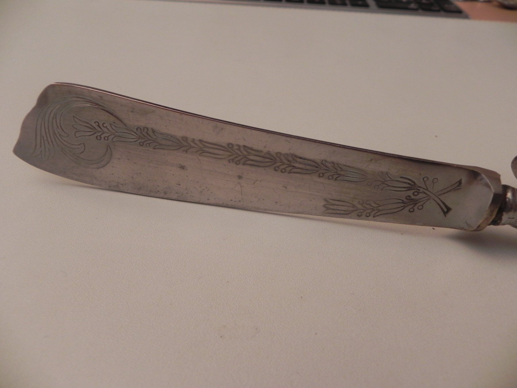 Posate: altes 800er Silber-Kuchenmesser / Messer – Usato da Minusio venduto da Lory64 1