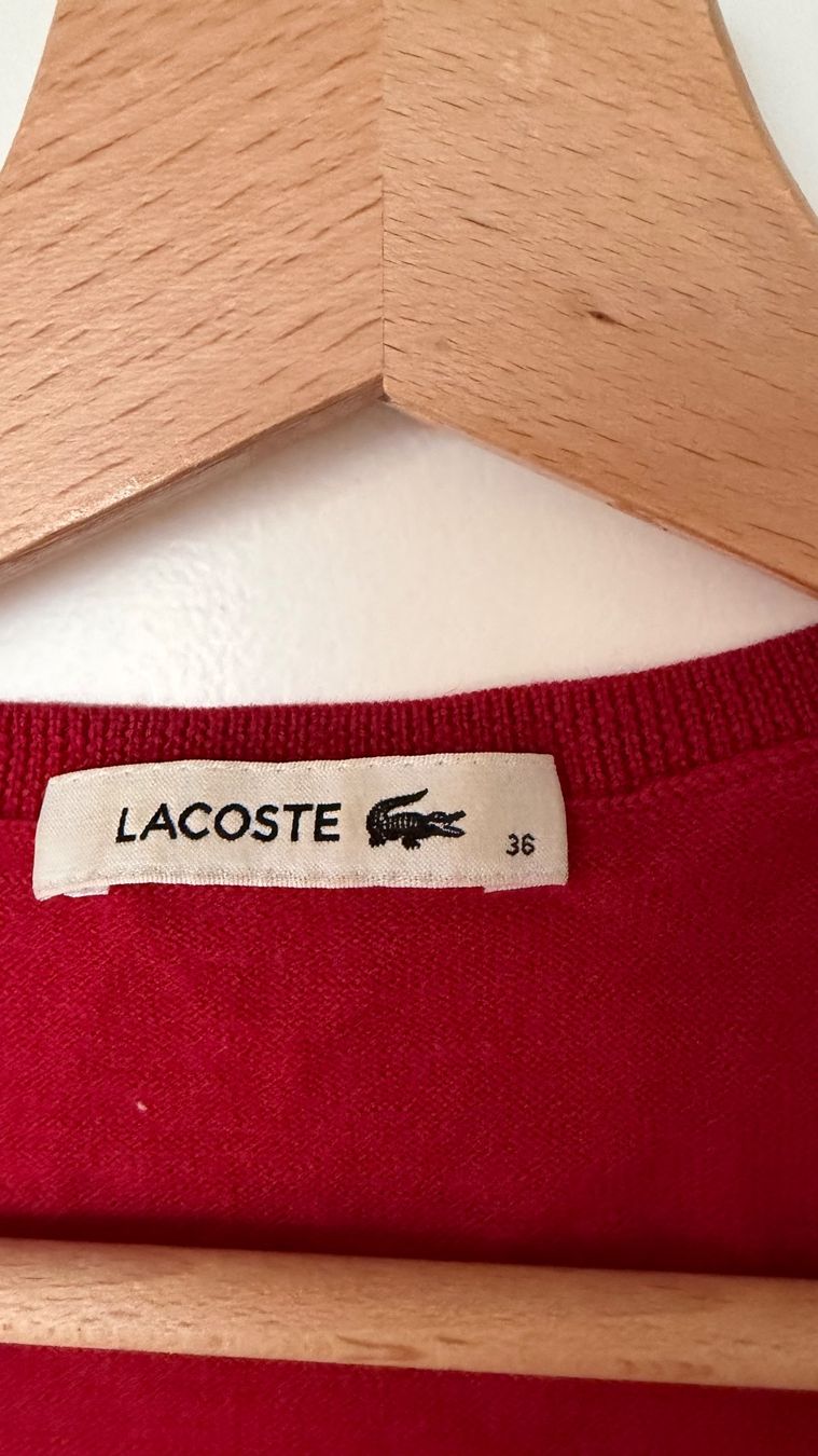 Lacoste Pullover & Sweatshirts: Damen Pullover Lacoste rot Grösse 36 – Gebraucht aus Basel von annakati 1