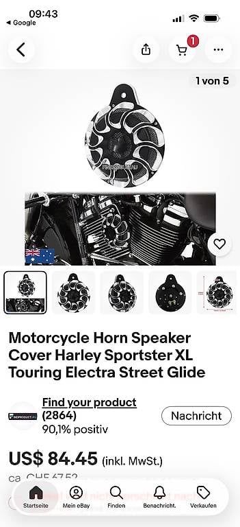 Harley-Davidson Tutti i ricambio per moto: Harley Davidson Horn – Usato da Wauwil venduto da chiraluna 2