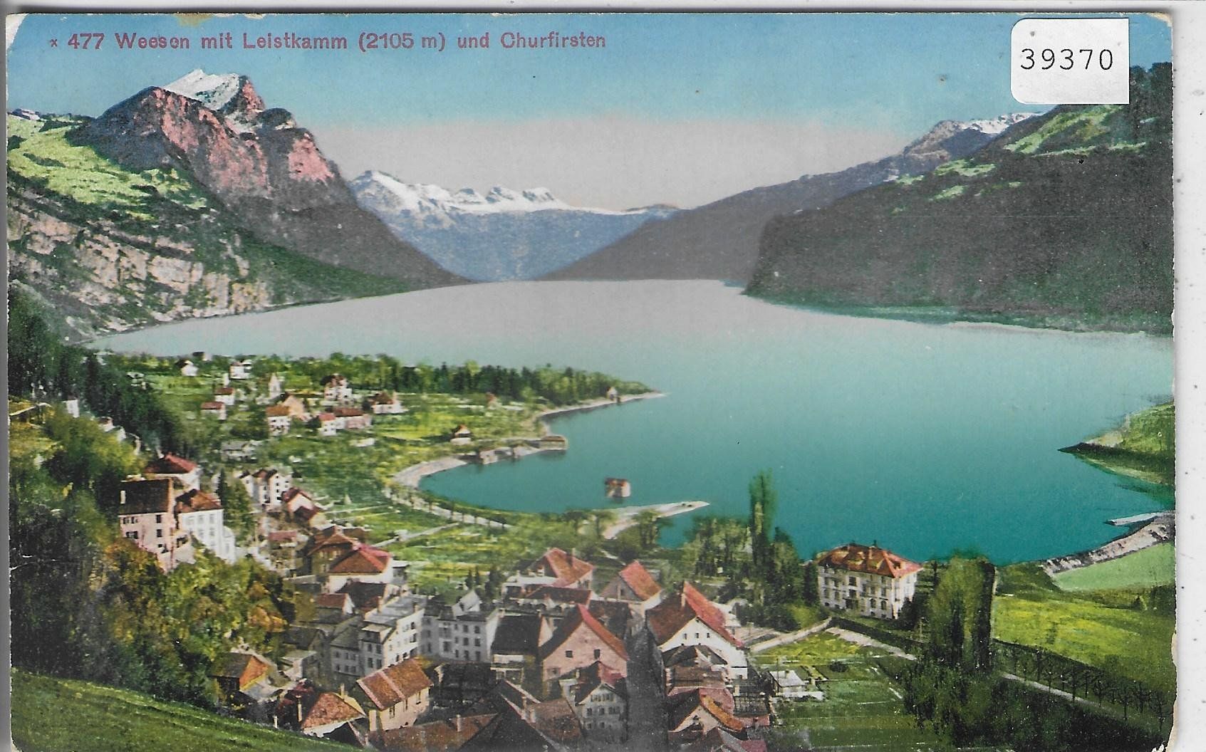 Cartoline postali: Weesen mit Leistkamm und Churfirsten - Litho – Usato da Ettingen venduto da Kartenplanet