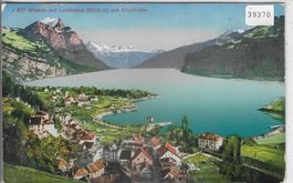 Weesen mit Leistkamm und Churfirsten - Litho