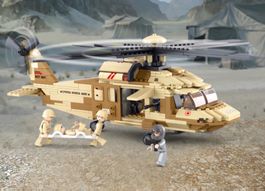 US Hubschrauber Militär Bausatz Klemmbaustein NEU Black Hawk