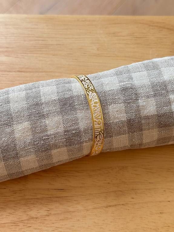 Bracciali & Braccialetti: Bracelet Floral white & gold-coloured – Usato da Biberstein venduto da evolution89