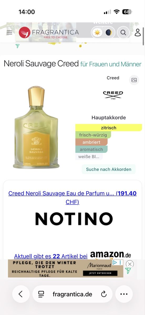 Creed Parfum & Eau de Toilette: Creed Neroli Sauvage ,Abfüllung 2 ml – Gebraucht aus Sursee von nst_czk2 1