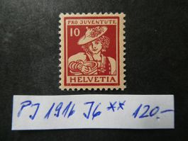 Pro Juventute 1916 Nr. J6 postfrisch