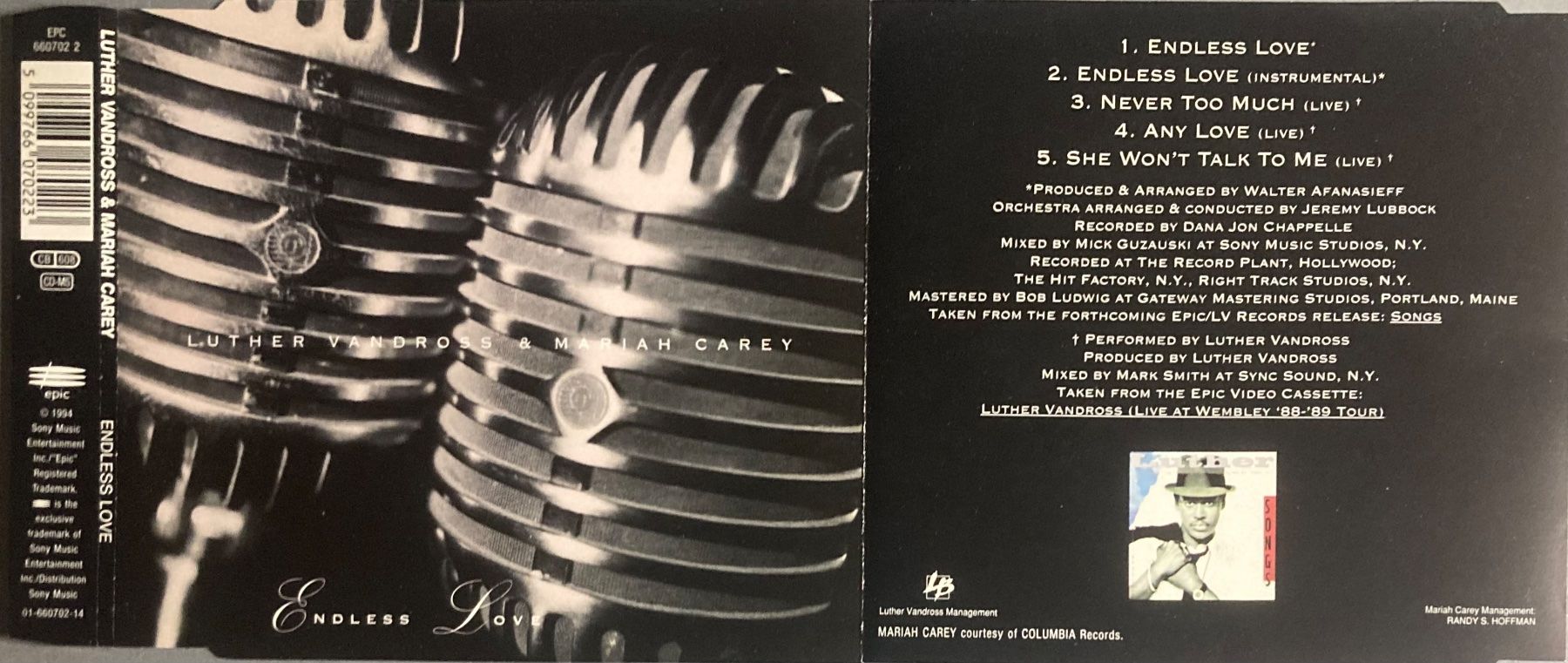 CDs: LUTHER VANDROSS & MARIAH MAREY - ENDLESS LOVE – Gebraucht aus Poliez-Pittet von Newtown-Records