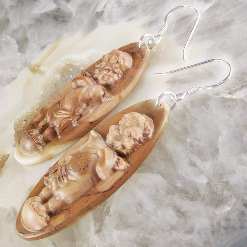 Ohrringe & -stecker: ♛ Ribbon Jasper 925 Silber Ohrhänger – Neu und originalverpackt aus Oberglatt ZH von Hot-Spot 1