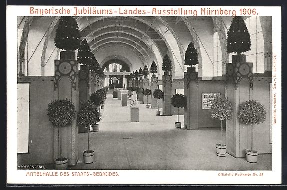Cancelleria postale: Nürnberg, Bayerische Jubiläums-Landes- – Usato da Berlin venduto da bartko-reher