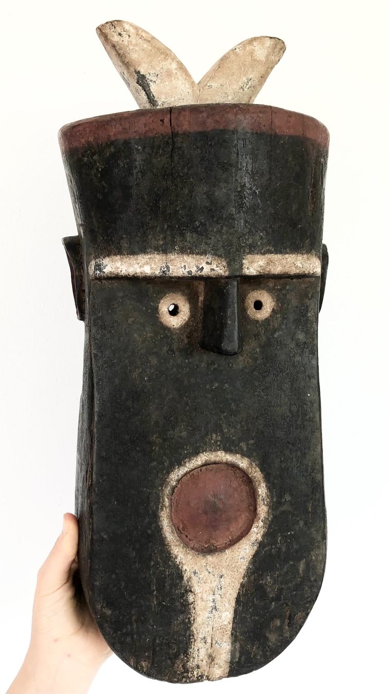Skulpturen & Statuen: XXL ausdrucksstarke alte Toma Maske Guinea H 50 cm – Gebraucht aus Rüthi (Rheintal) von Kunsthaus777 1