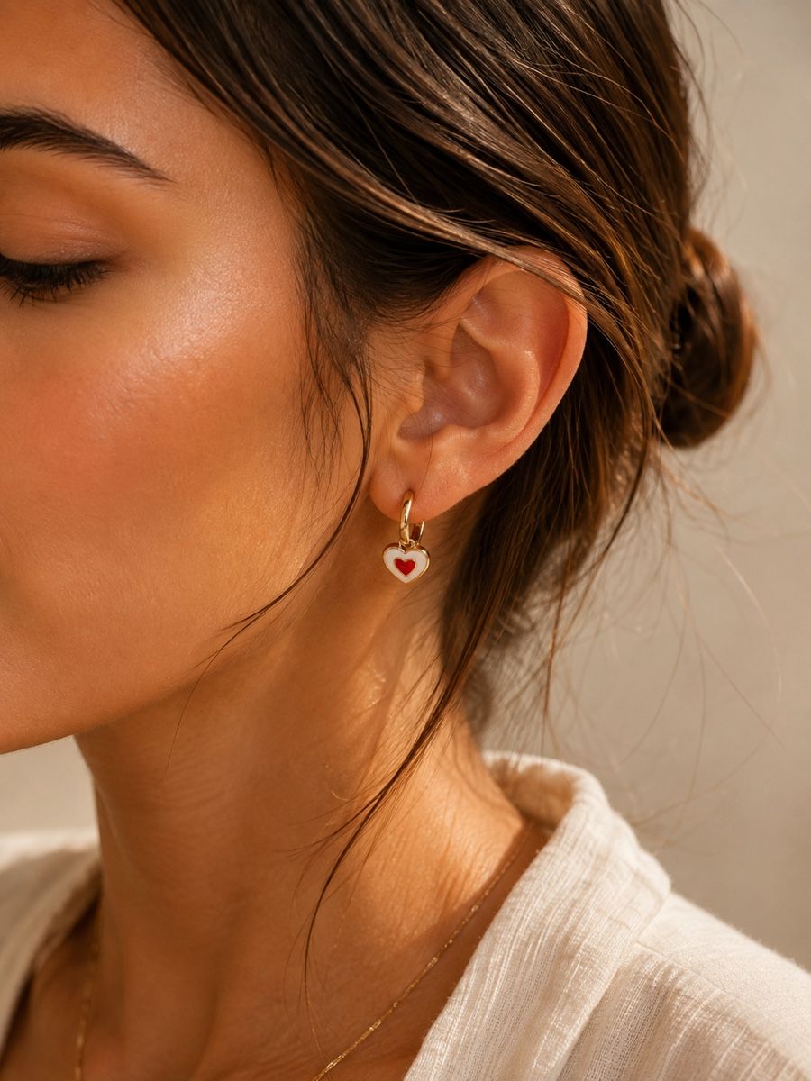 Orecchini pendenti & Orecchini a lobo: Heart Hoops – Nuovo e nell'imballaggio originale da Zürich venduto da MML 1