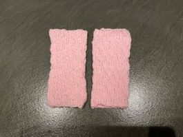 Handgestrickte Pulswärmer- Amedisli Rosa