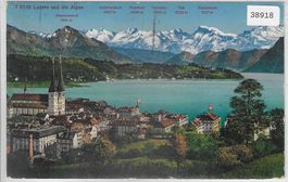 Luzern und die Alpen - Litho