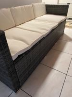 Polyrattan- Lounge Set, 3er-Sitzbank