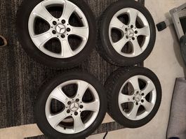 Original Mercedes Alufelgen 16 Zoll mit Winterreifen 195/55