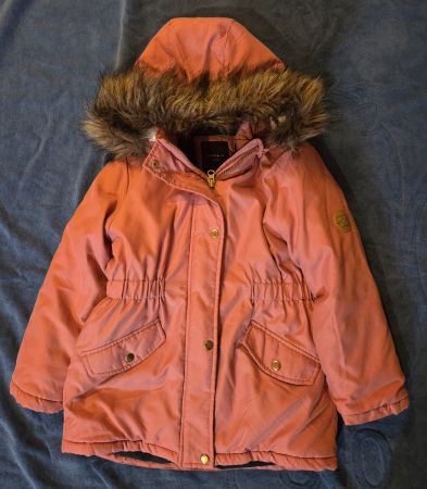 Rosa Winterjacke (Parka) von Name it, Grösse 122, gebraucht