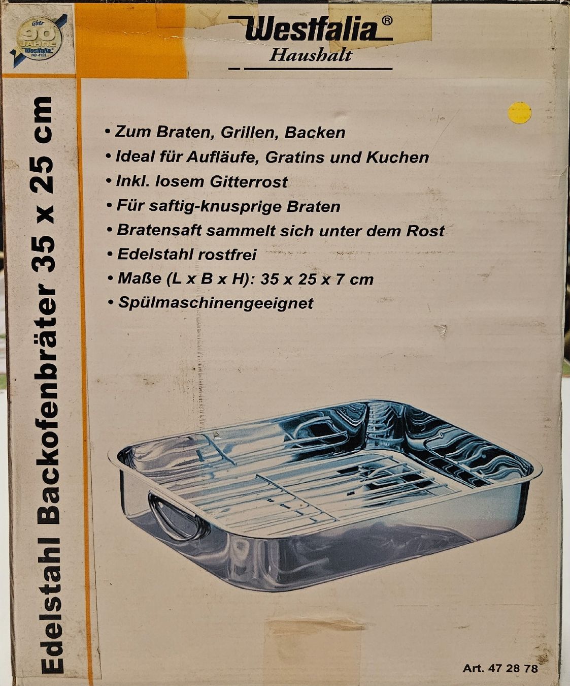 Servierplatten: Edelstahl Backofenplatte 35 x 25 cm mit Rost – Neu (gemäss Beschreibung) aus Oberburg von znas 4