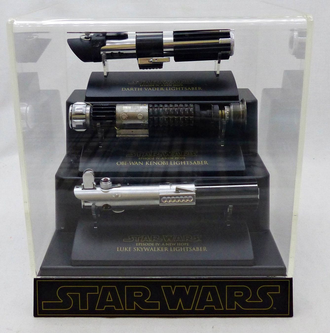 Star Wars Figuren: STAR WARS SET 3 LIGHTSABER .45 MASTER REPLICA OBI-WAN DARTH – Neu (gemäss Beschreibung) aus Lugano von YouWantUS