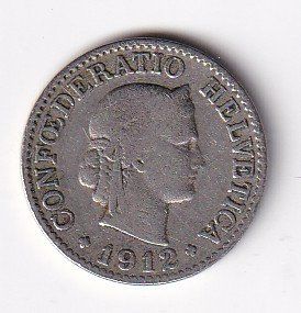 Tutti le monete: 10 Rappen 1912 rar – Usato da Neuchâtel venduto da karlpierrino