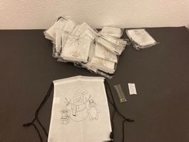 Turnbeutel für Kinder zum Bemalen, 20 Set