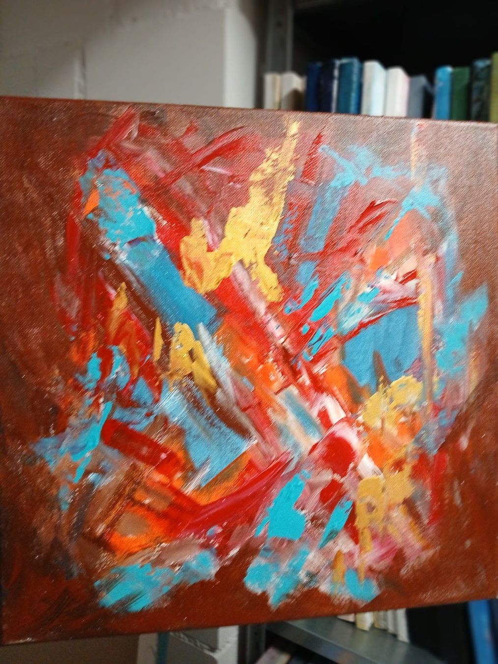 Gemälde: Original Gemälde, Abstrakt, Leinwand 40x40 cm – Neu und originalverpackt aus Beinwil am See von Superchance 1