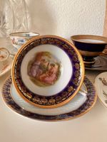 10x Vintage Espressotassen mit Untertassen antik