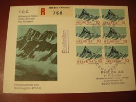 26.9.66. FDC, SCHWEIZER ALPEN, FINSTERAARHORN, NACH EBIKON