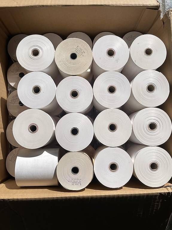 Materiale di riempimento: 41 ROTOLI TERMICI diam75x80 – Usato da Morbio Inferiore venduto da cla_9fmc