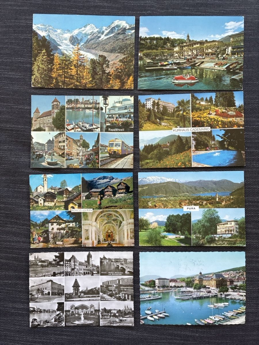 Cartoline postali: 15 Ansichtskarten Schweiz Überraschungs Paket D  Grossformat – Usato da Oftringen venduto da Cla.vD.74 2