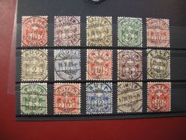 AB 6.X.1886, ZIFFERMARKEN SEHR SCHÖNE VOLLSTEMPEL, LESBAR