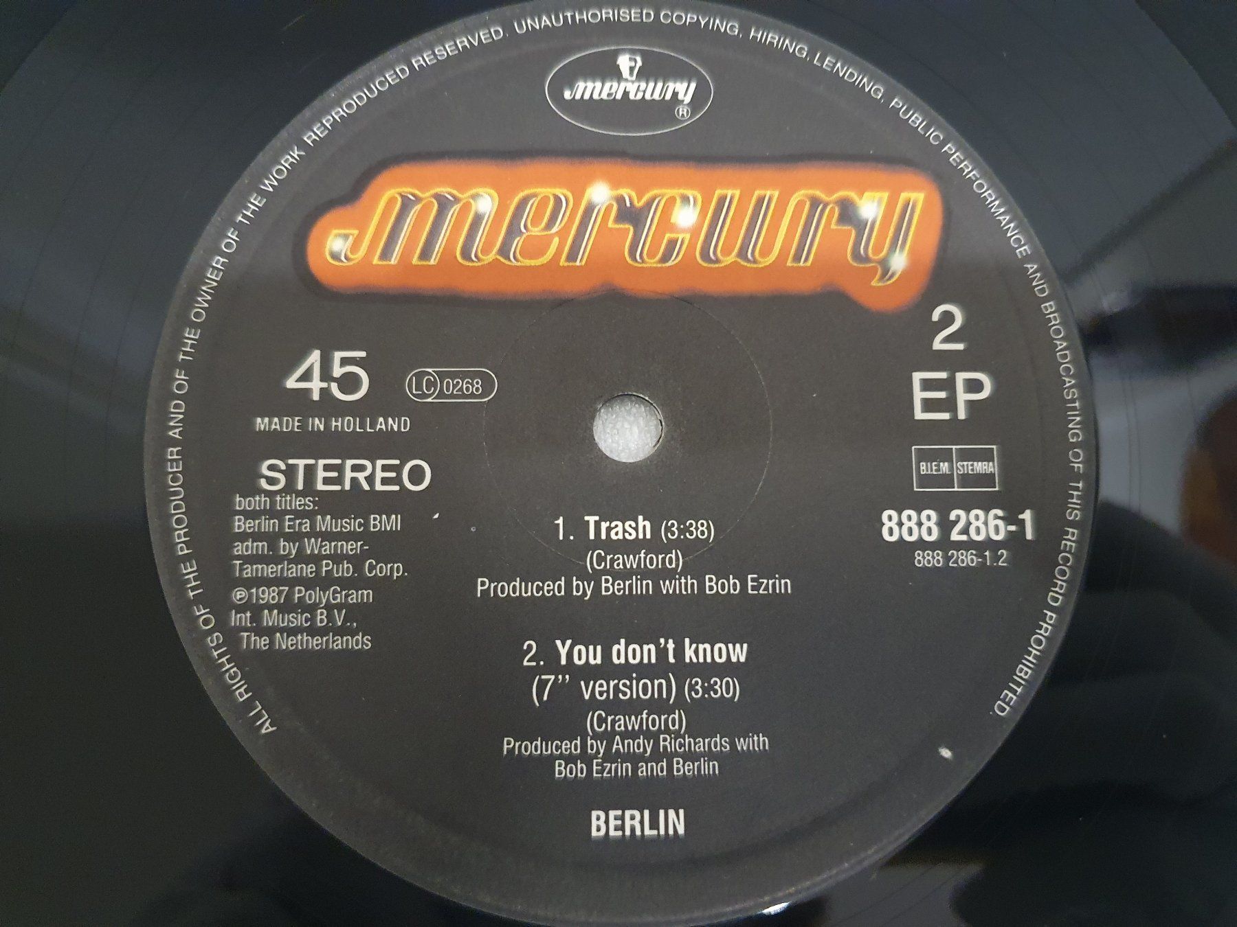 Dischi in vinile: Berlin – You Don't Know – Usato da Uster venduto da Vinyl-Leidenschaft 5