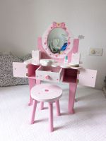 Kindersminktisch aus Holz, rosa, mit Hocker, Top!