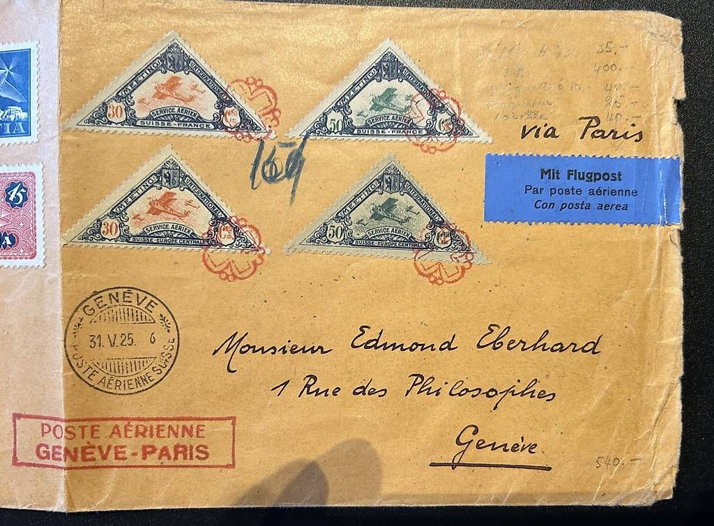 Alle Briefmarken: Lettre Genève-Paris 1925 – Gebraucht aus Ecublens von achille1954 2