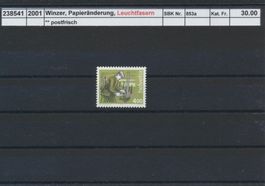 2001 "Winzer - Papieränderung" - Leuchtfasern, ** postfrisch