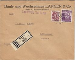 R-Brief 1936 Wien - Schönenwerd