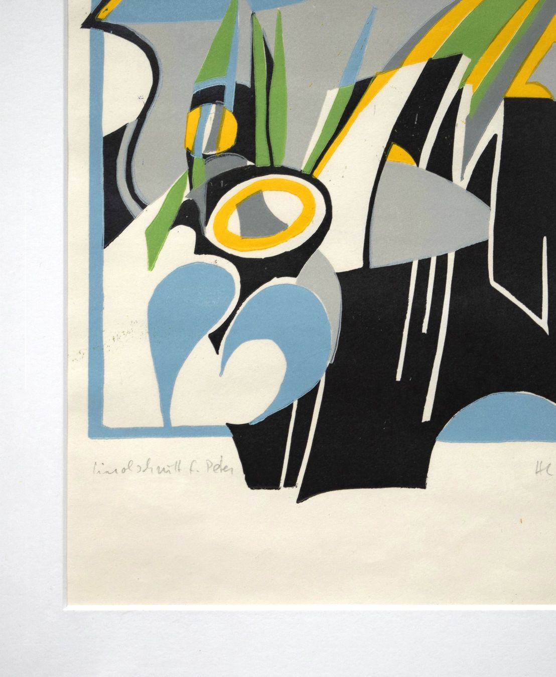 Xilografie: Abstrakt Monogramm HL Abstrakte Kunst monogrammiert – Usato da Zürich venduto da Kunstvoll 4