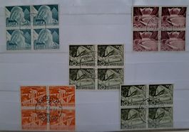 Briefmarken 1949 Technik und Landschaft 4er Block Helvetia