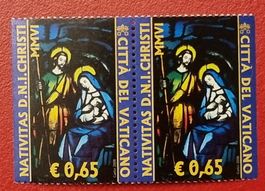 VATIKAN NATALE WEIHNACHTEN 2006** GEZÄHNT/GESCHNITTEN R./L.