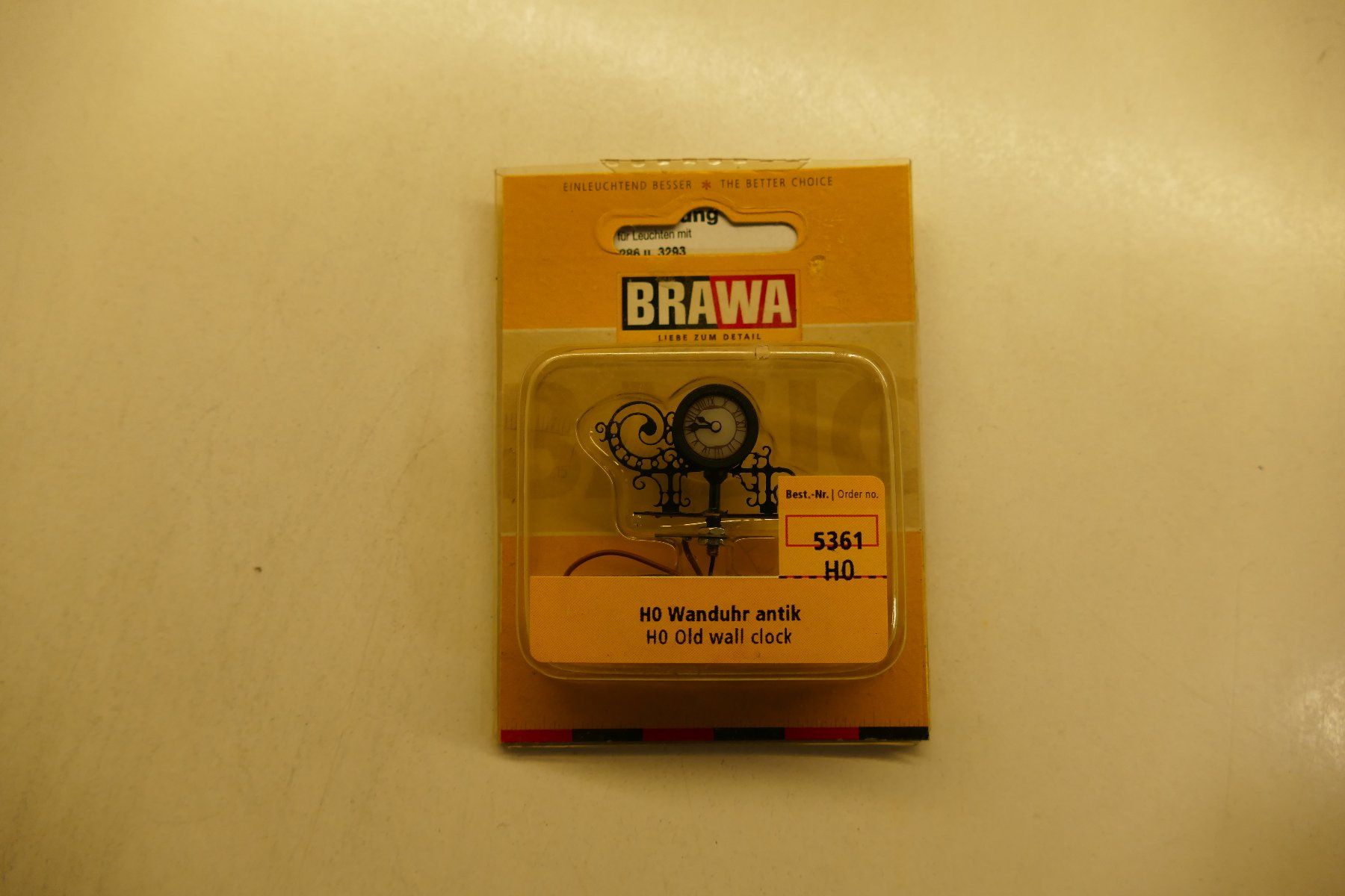 Brawa Modellini di ferrovie: Brawa H0: Wanduhr antik – Nuovo (secondo la descrizione) da Niederhasli venduto da rail-duerst