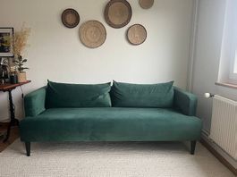Sofa von Maison du Monde  Smaragdgrün / Samt  200 x 90 cm